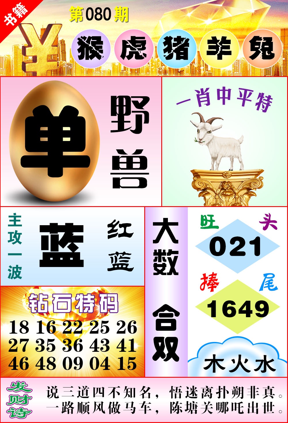 080期澳门金钱豹[图]