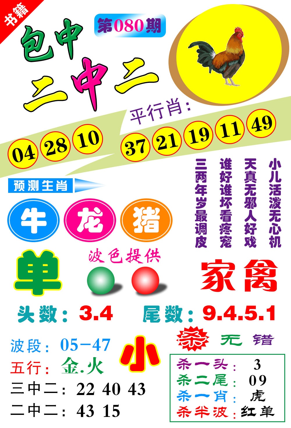 080期澳门预测生肖[图]